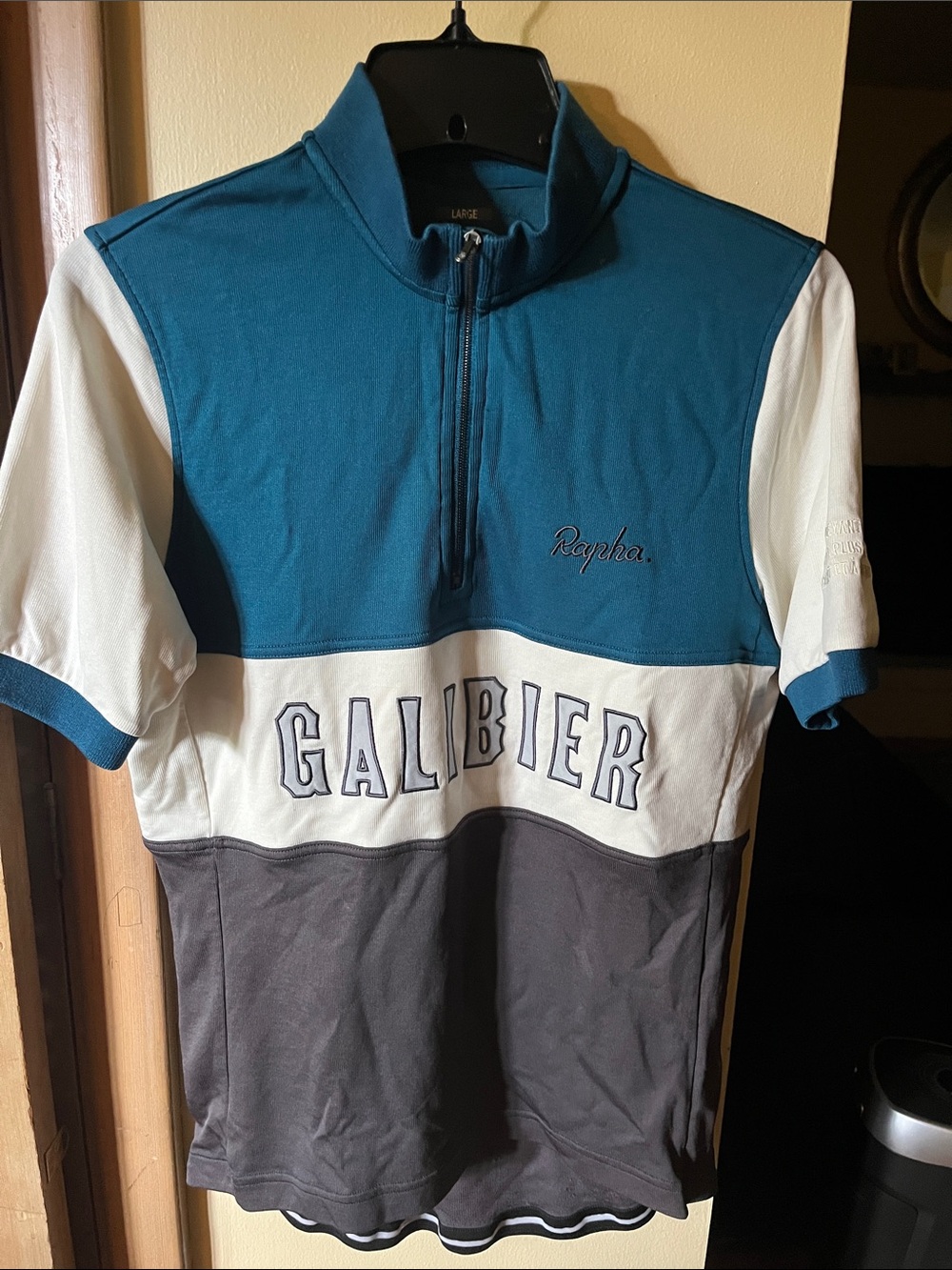 Rapha Galibier Short Sleeve Cycling Jersey — Teal, White, Charcoal